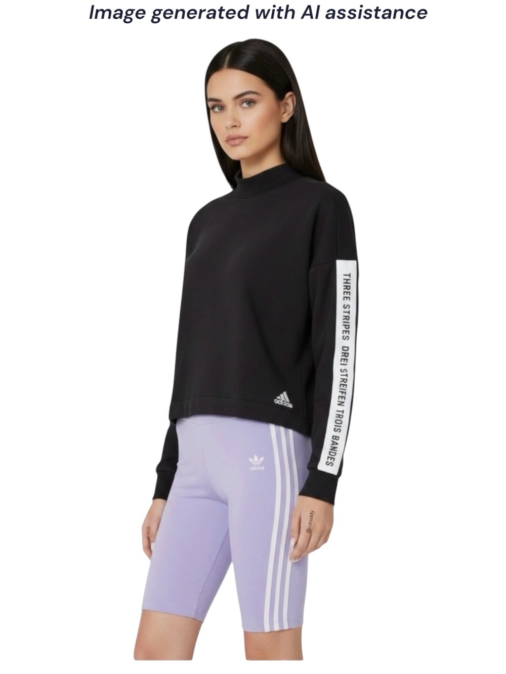 Adidas Originals S purple high waisted bike shorts